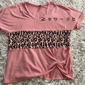 Shein Size medium pink and leopard print .
